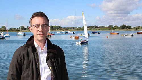 Ben Dempsey at a boating lake